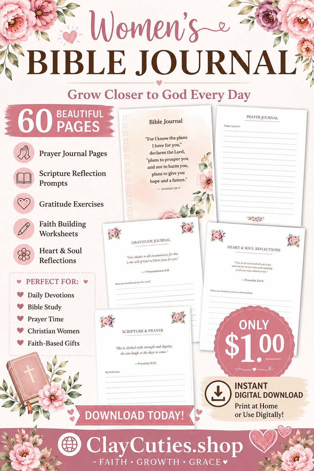Floral Bible Journal