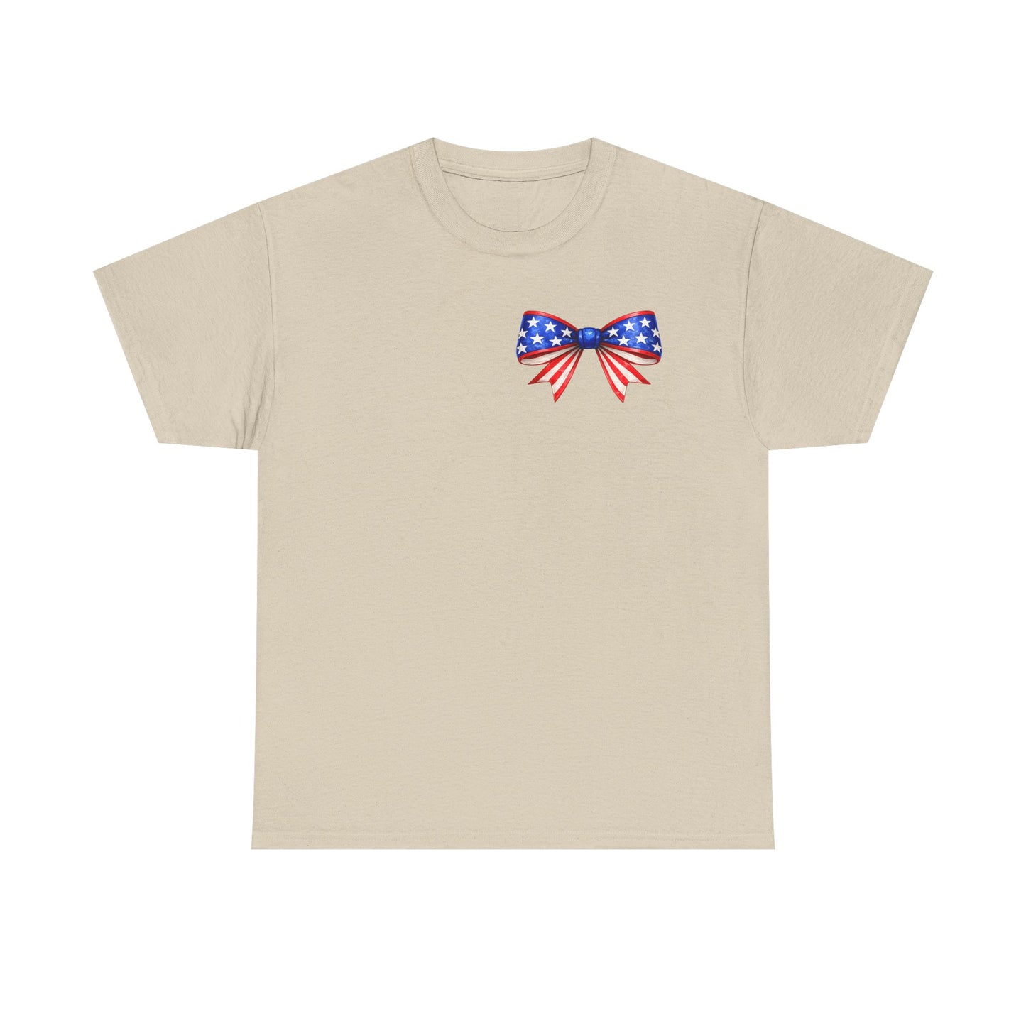Patriotic Popsicle Tee — American Flag Bow 4th of July Shirt