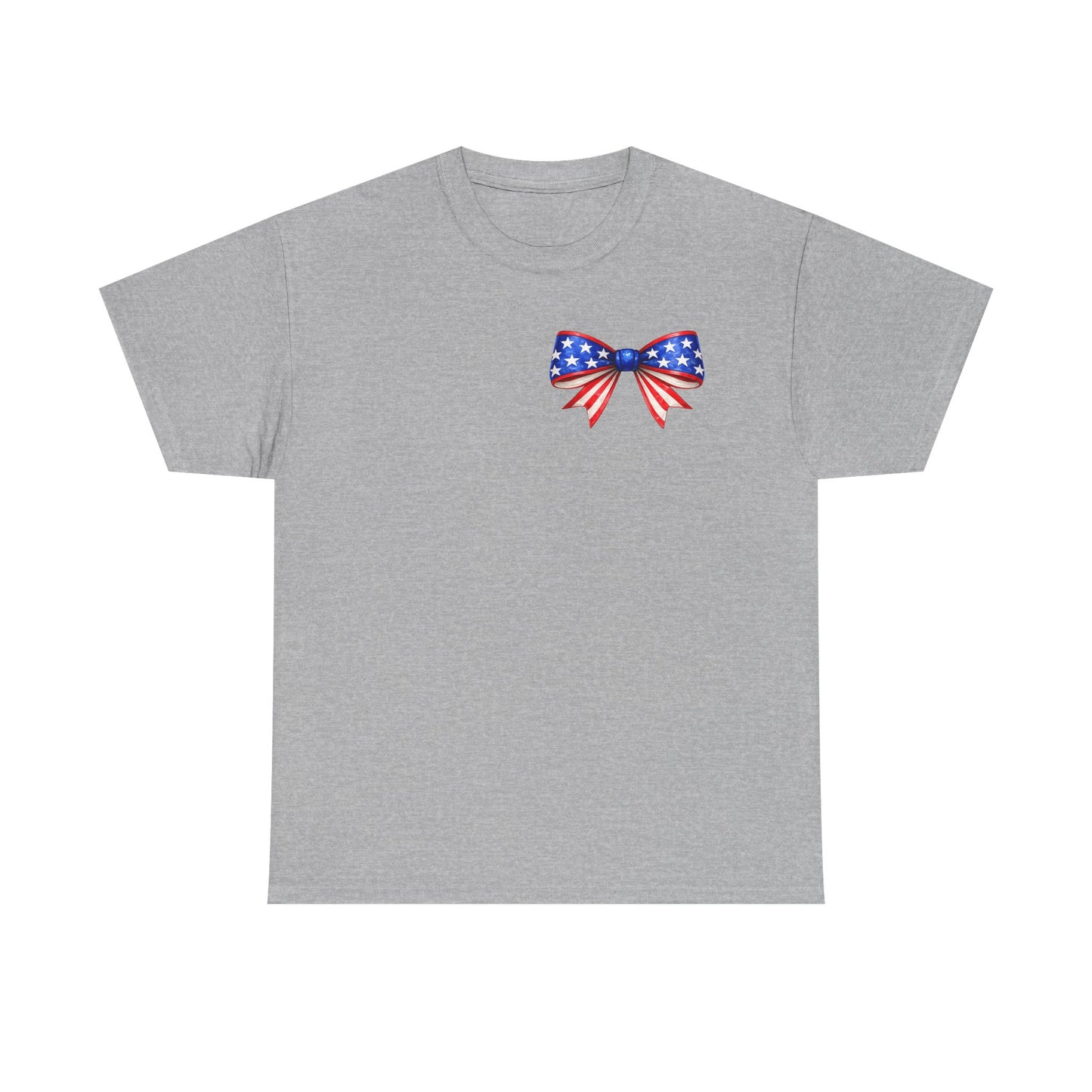 Patriotic Popsicle Tee — American Flag Bow 4th of July Shirt