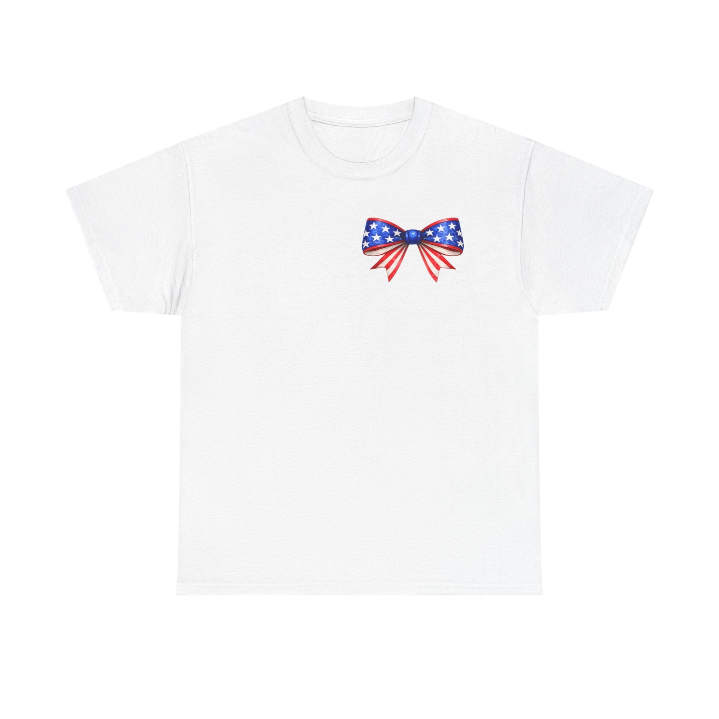 Patriotic Popsicle Tee — American Flag Bow 4th of July Shirt