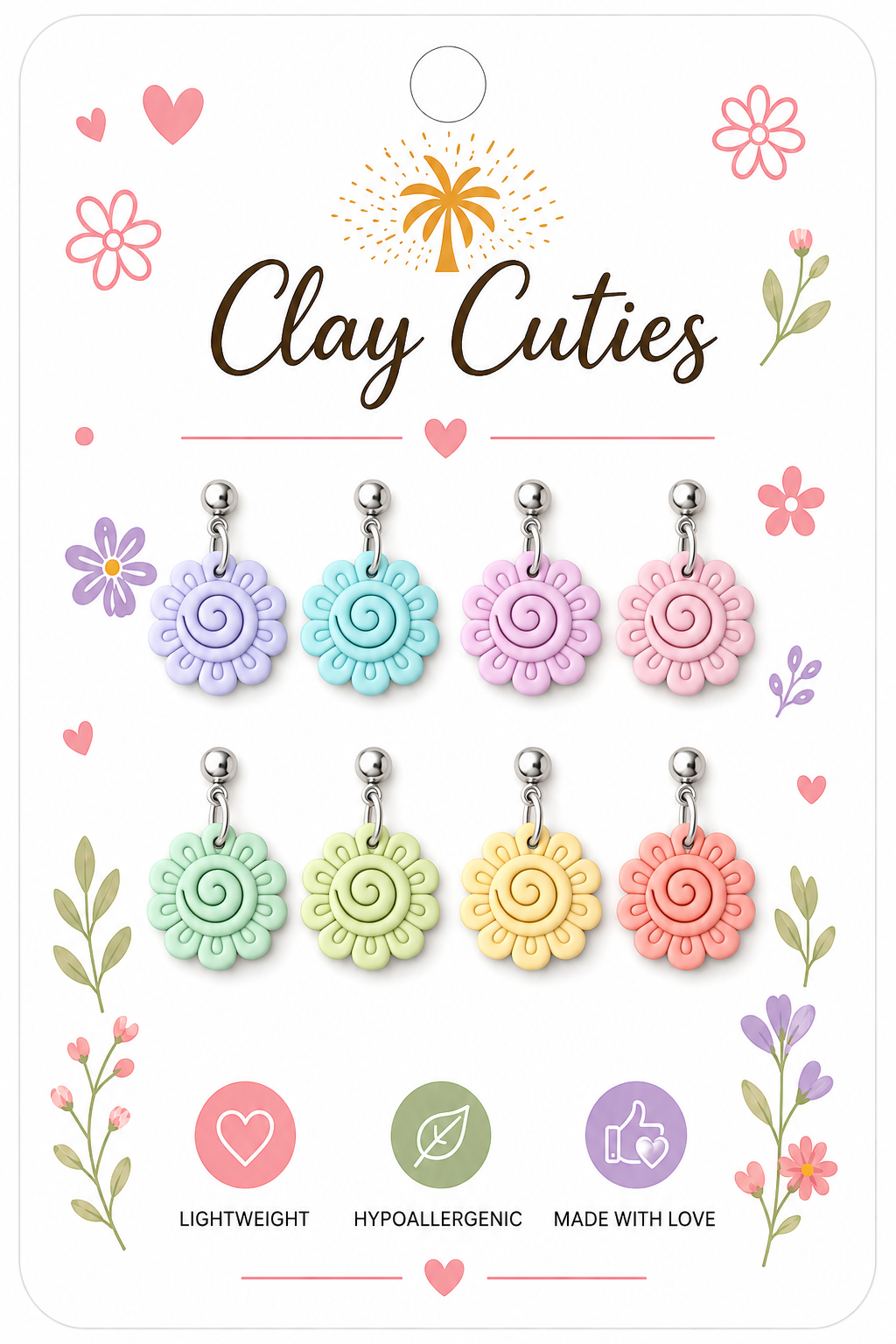 Pastel Bloom Flower Earring