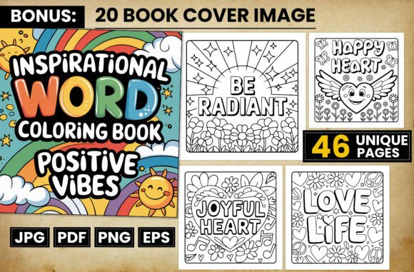 Inspirational Word Coloring Book