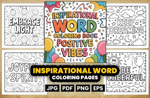 Inspirational Word Coloring Book