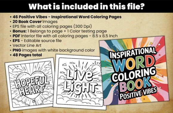 Inspirational Word Coloring Book